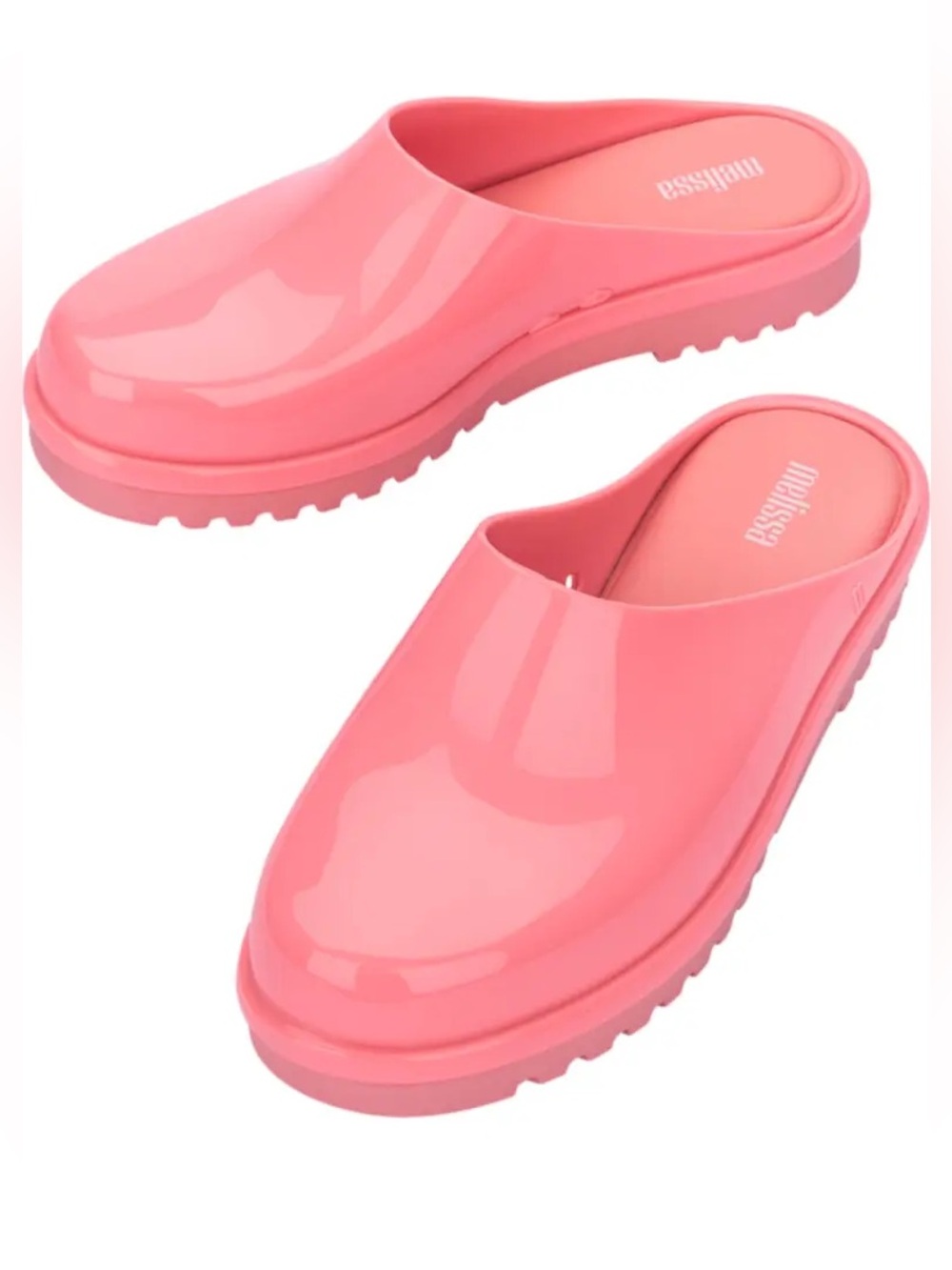 Melissa Glossy Bubblegum Pink Slip-On Clogs